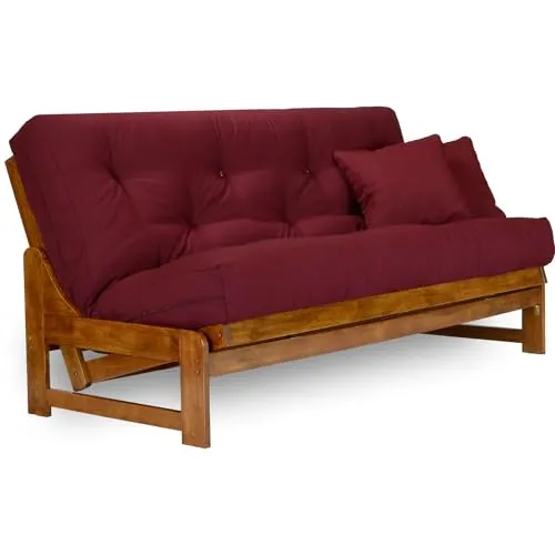 arden futon set mattress burgundy