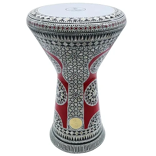 the gawharet el fan 18 5 darbuka doumbek drum sombaty size with mother of pearl algol