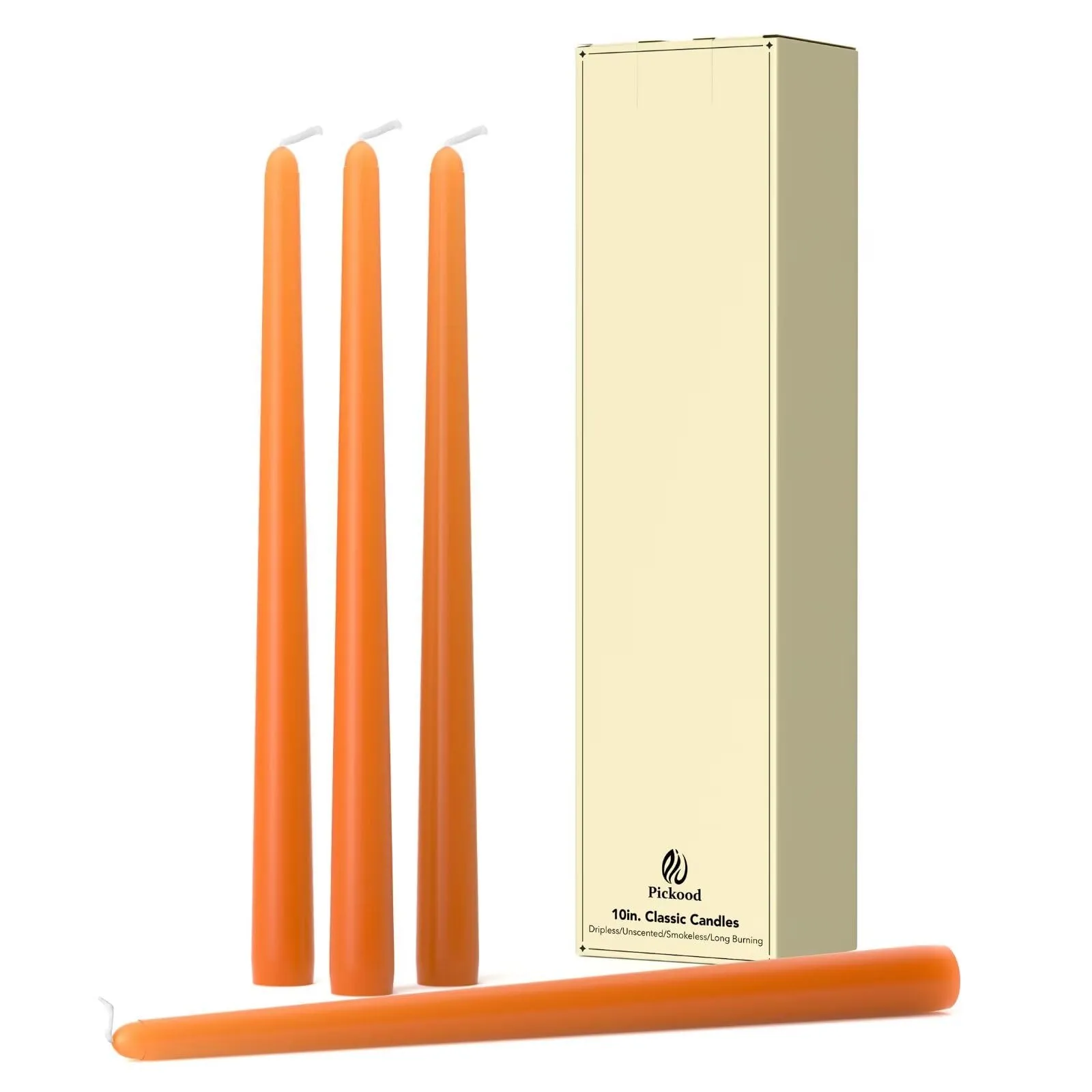 pickood 10 inch dripless taper candles