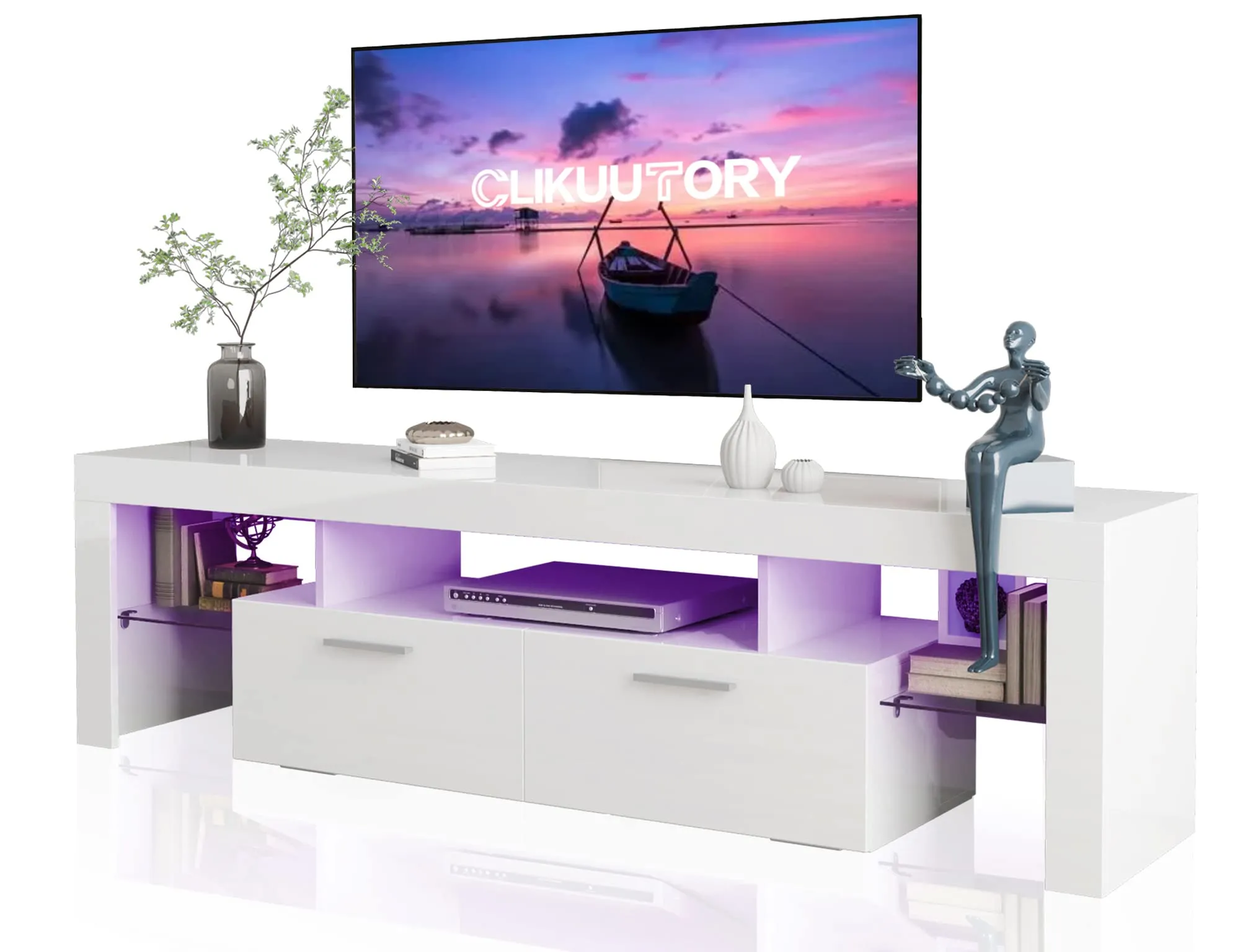 clikuutory tv stand storage entertainment