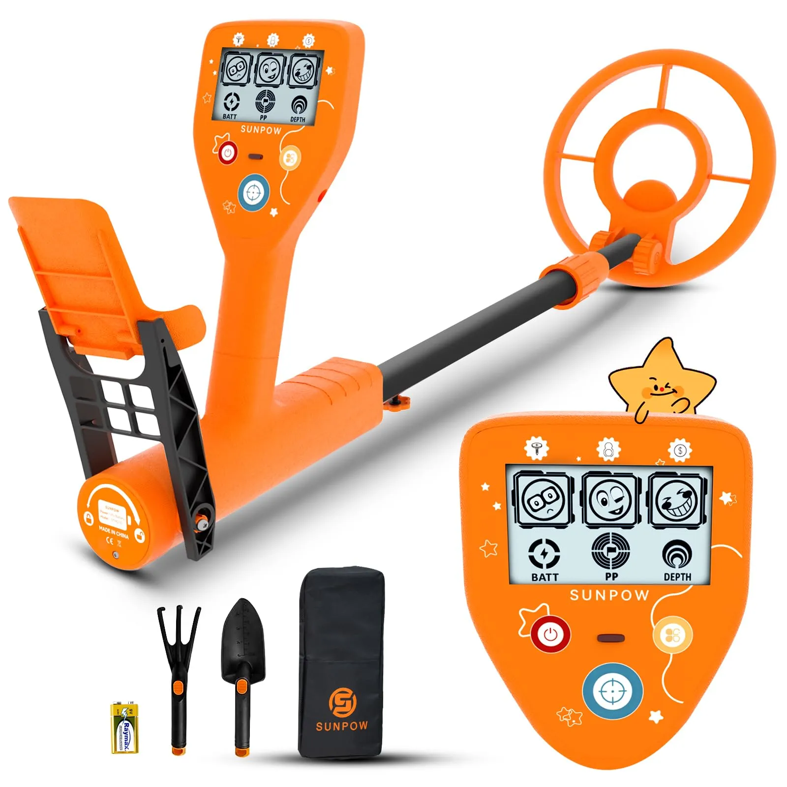 sunpow metal detector kids lightweight