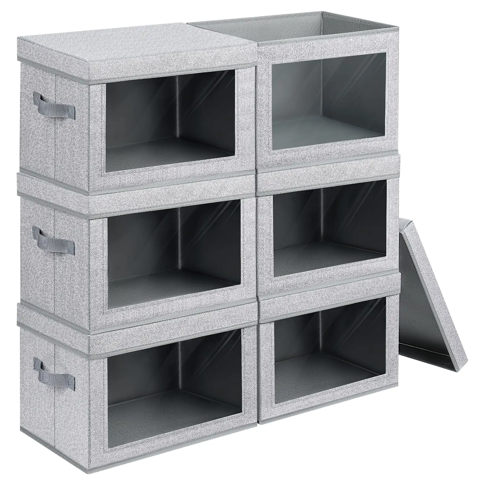 homsorout stackable storage bins lids