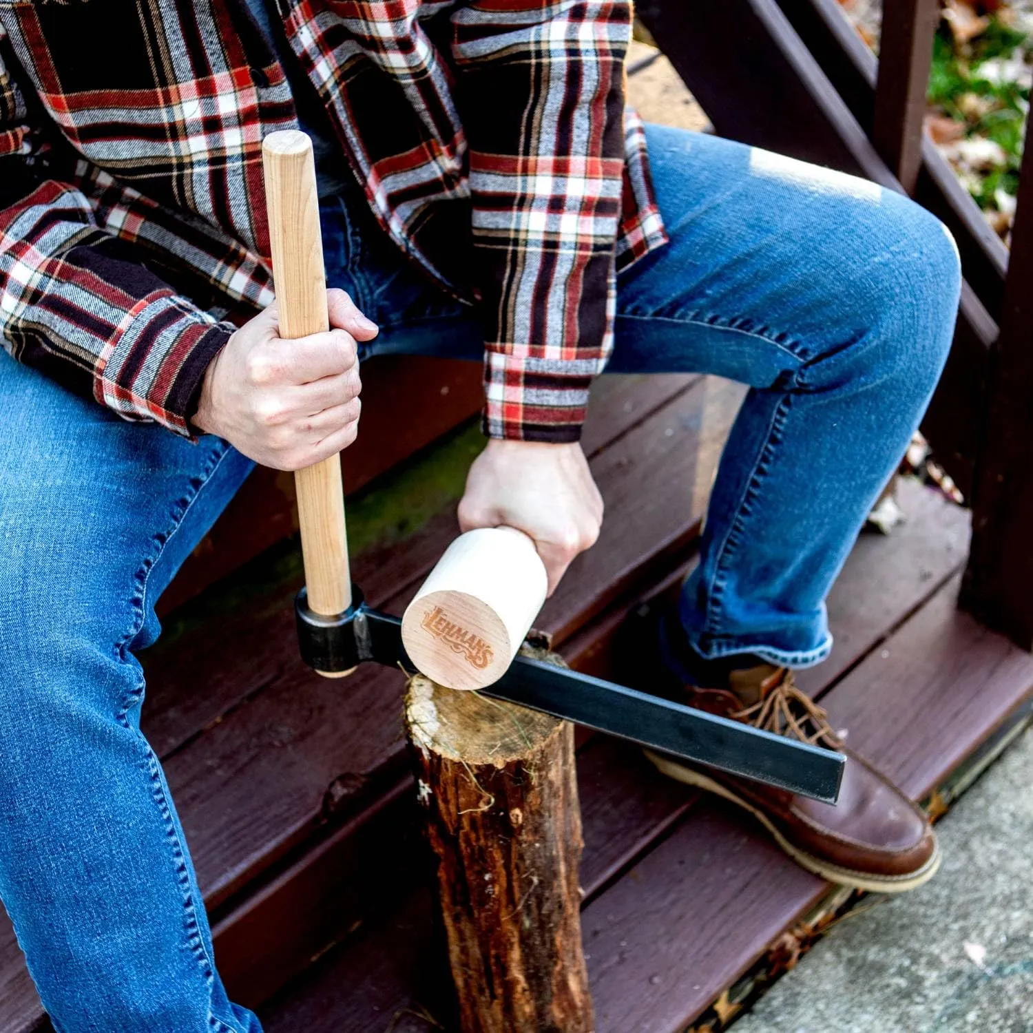 lehmans mallet wood splitting kindling woodworking